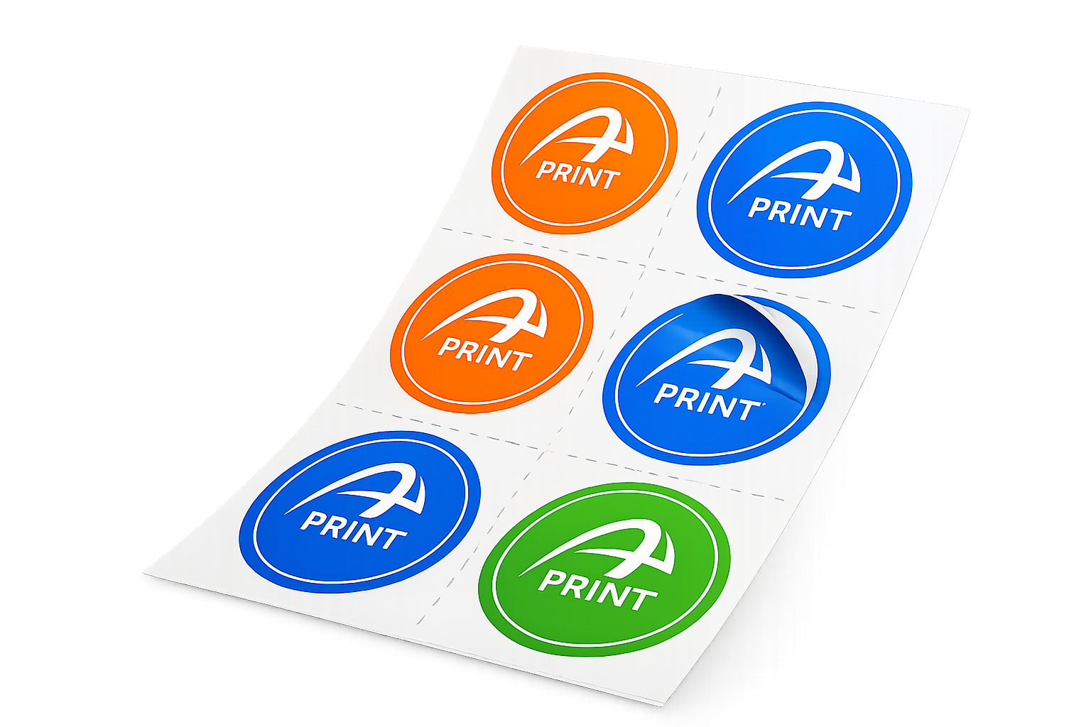 Наклейки на листе (kiss-cut)