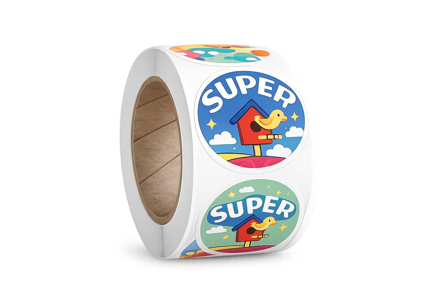 Наклейки в рулоне